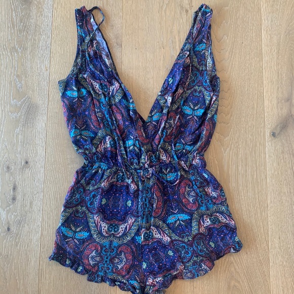 Tobi paisley blue romper - Picture 1 of 1